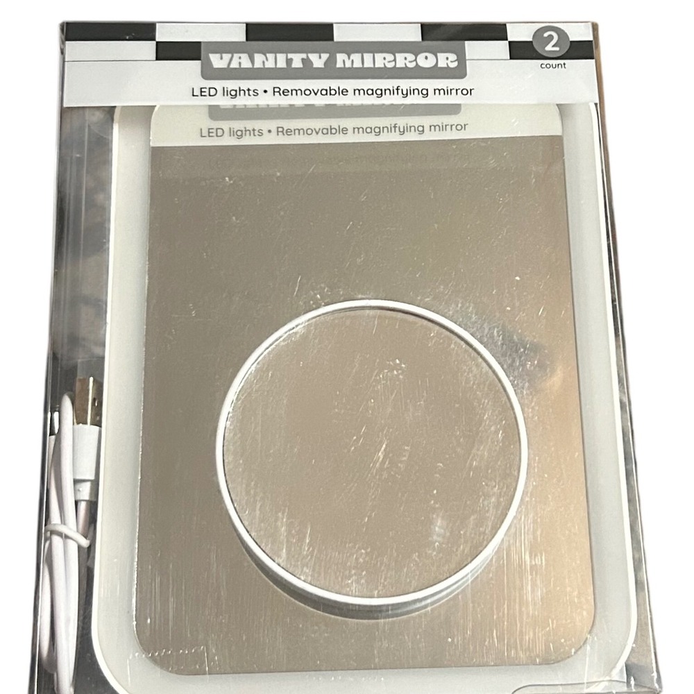 Gertex LED Vanity Mirror with Magnifying Mirror and USB‎ Power